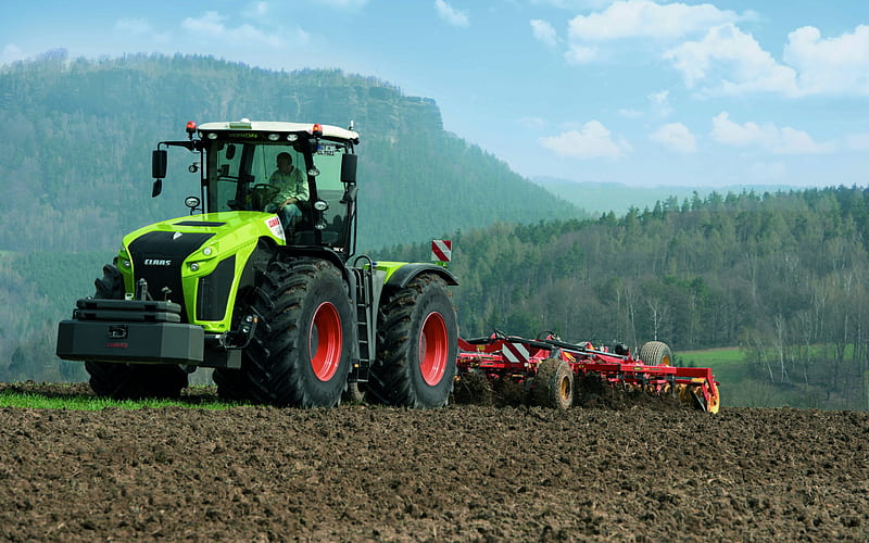 Claas Xerion 4000, new tractor, agricultural machinery, harvesting concepts, Claas, HD wallpaper