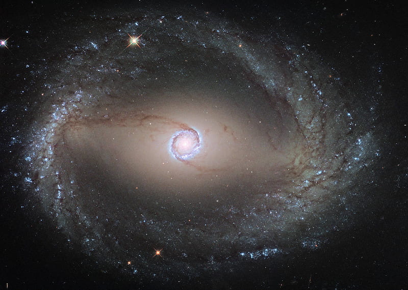 Spiral Galaxy NGC 1512 The Inner Ring, stars, cool, space, fun, galaxies, HD wallpaper