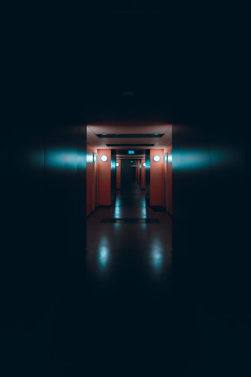 corridor, room, dark, darkness, HD phone wallpaper