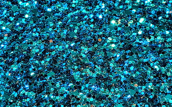blue glitter texture blue background, turquoise glitter pattern, glitter background, HD wallpaper