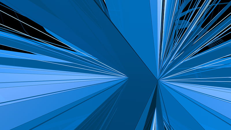 Blue Sharp Lines Abstract, HD wallpaper