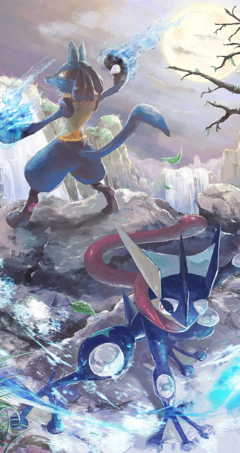 Shiny Ash-Greninja! [1440x2560] : r/pokemon