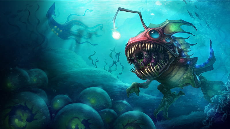 Sea monster from the League of Legends, Deep Sea Monster, HD wallpaper