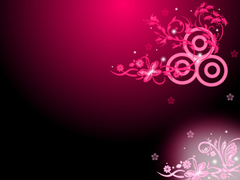 Pink Floral, dark, flower, black, abstract, pink, light, HD wallpaper |  Peakpx