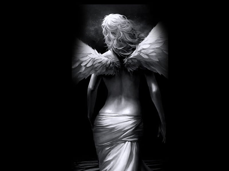 Walk Away Angel, the WOW factor, etheral women, color on black, women are special, womens wardrobe, softly elegant white, female trendsetters, album, HD wallpaper