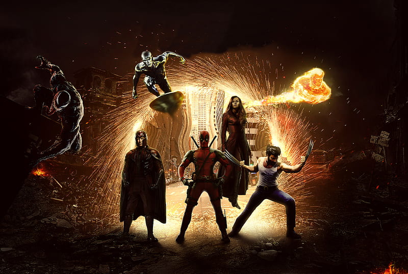 Art Marvel Heroes , superheroes, artwork, behance, wolverine, deadpool, venom, doctor-strange, HD wallpaper