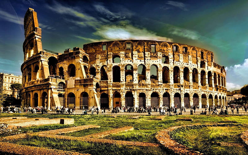 Colosseum, Rome, Italy, Rome attractions, tourism, HD wallpaper