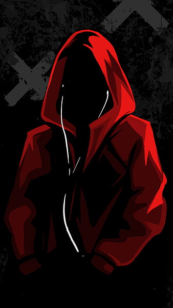 Anime boy hot sale red hoodie