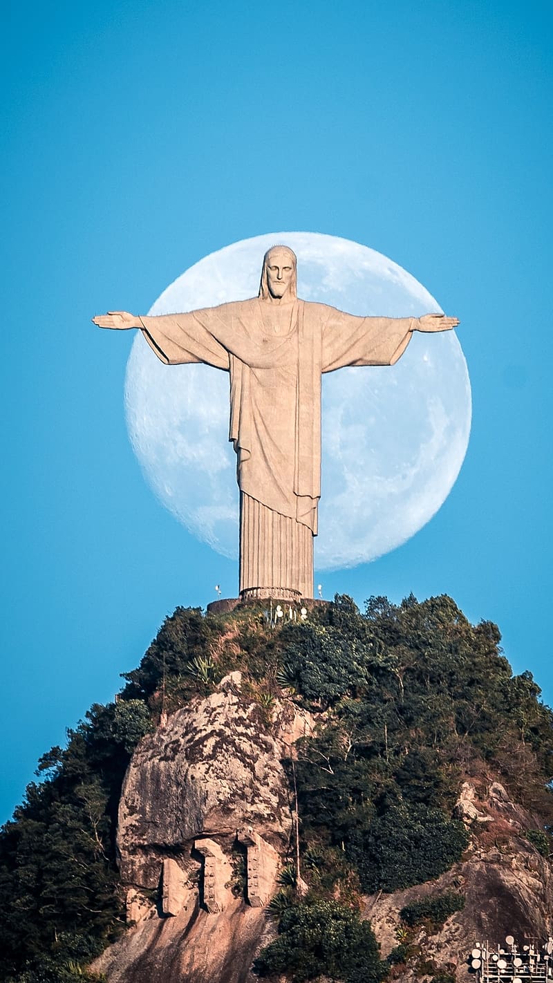 Christian Live, Rio De Janeiro Jesus, rio de janeiro, jesus, christ, god, lord, statue, HD phone wallpaper