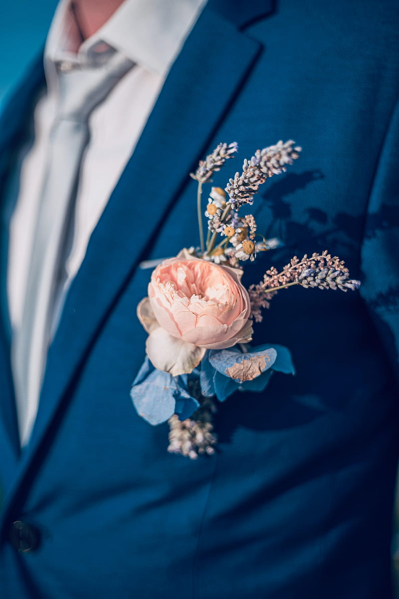 groom, jacket, boutonniere, rose, flower, wedding, HD phone wallpaper