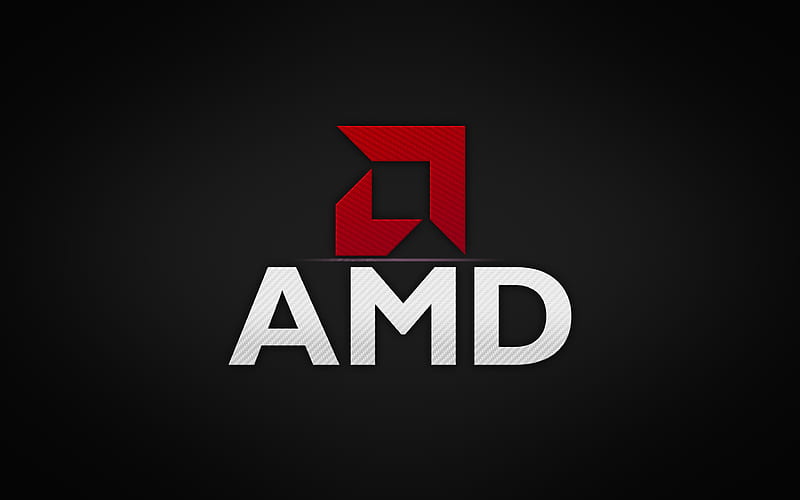 AMD minimal, logo, Advanced Micro Devices, AMD logo, HD wallpaper