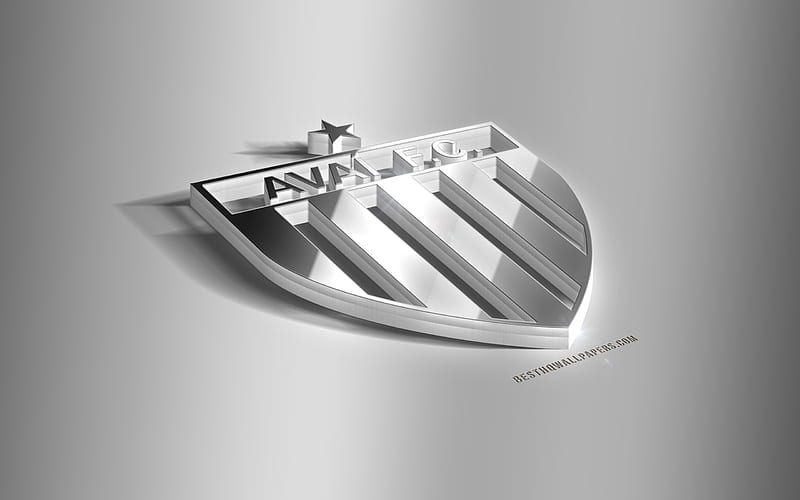Avai FC, 3D steel logo, Brazilian football club, 3D emblem, Florianopolis, Santa Catarina, Brazil, Serie B, Avai metal emblem, football, creative 3d art, HD wallpaper