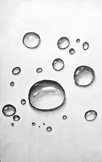 water drop drawing 3d
