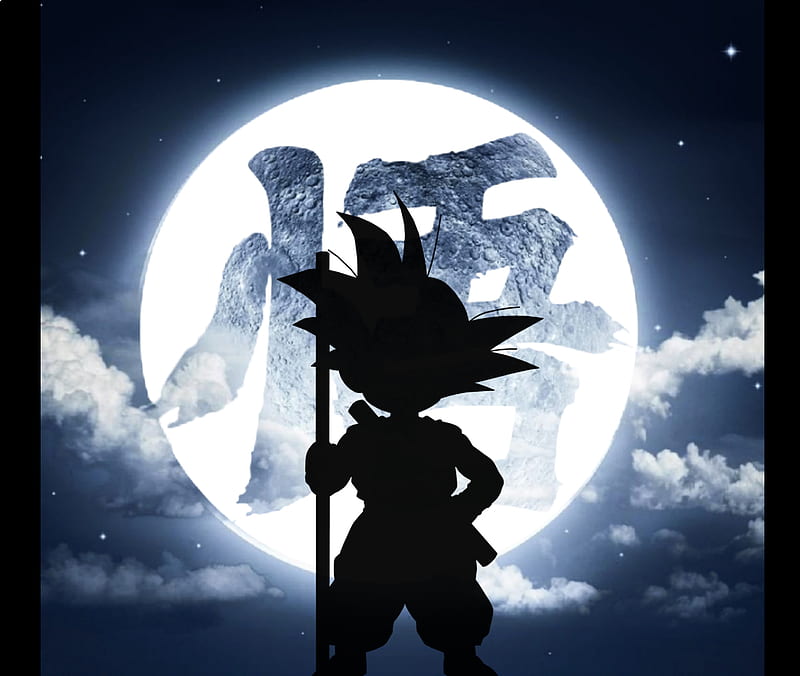 Dragon Ball Kid Goku & Moon Halloween Wallpapers for iPhone 4k