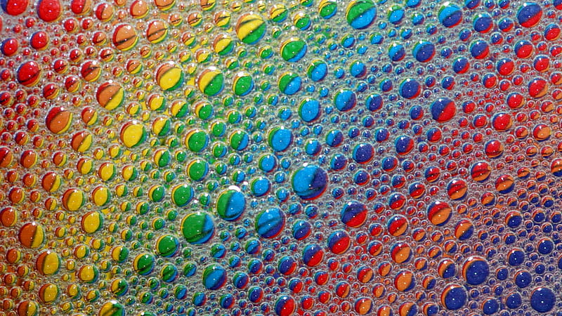 Full Frame Of Colorful Bubbles Trippy, HD wallpaper