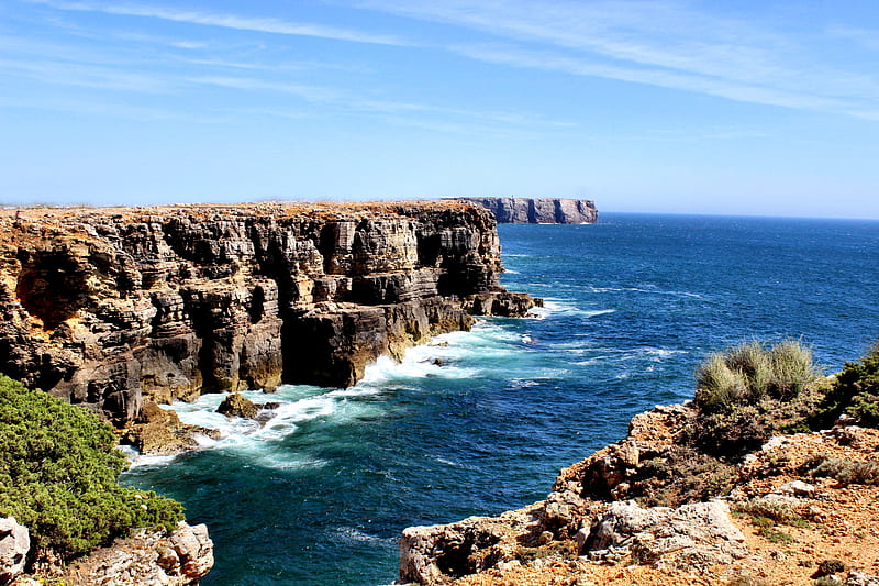 Algarve, Portugal, Portugal, ocean, bonito, sea, graphy, cliffs, wide screen, nature, scenery, landscape, Algarve, HD wallpaper