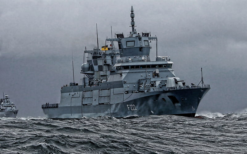 Baden-Wurttemberg, F222, German frigate, Baden-Wurttemberg-class frigate, German warship, German navy, Germany, HD wallpaper