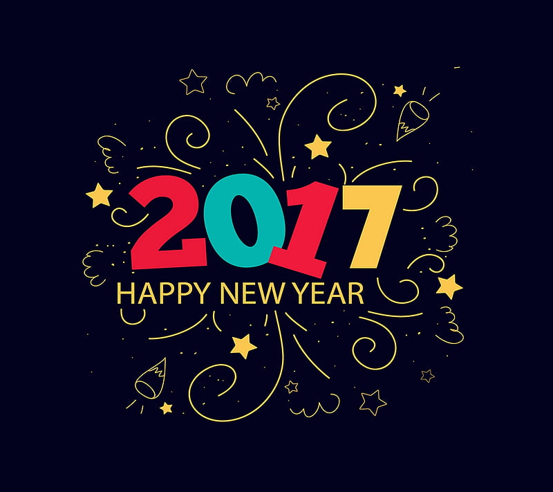 Happy New Year 2017, HD wallpaper