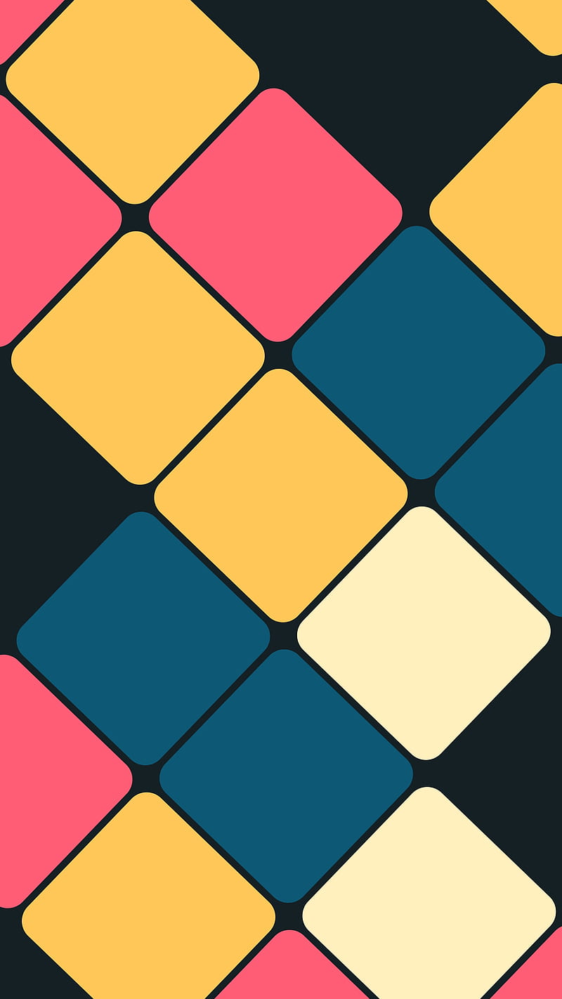 Rounded Squares, flat, palette, pastel colors, pattern, simple, HD phone  wallpaper | Peakpx