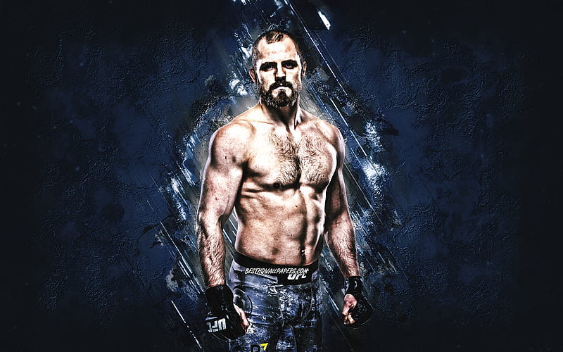 Gunnar Nelson, MMA, Icelandic Fighter, UFC, Blue Stone Background, Ultimate Fighting Championship, HD wallpaper