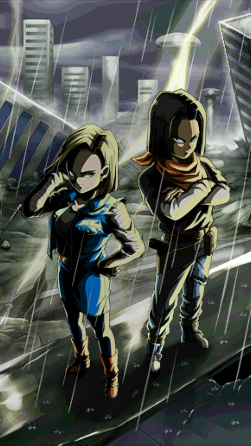 Android 17 and 18, dragon, ball, HD phone wallpaper | Peakpx