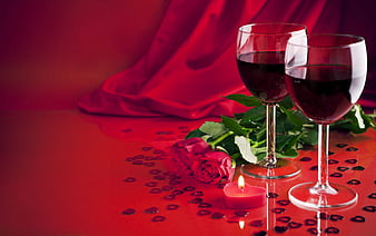 ღ.ROMANTIC RED WINE.ღ, red roses, red, pretty, charm, curtain, bonito,  sweet, HD wallpaper | Peakpx