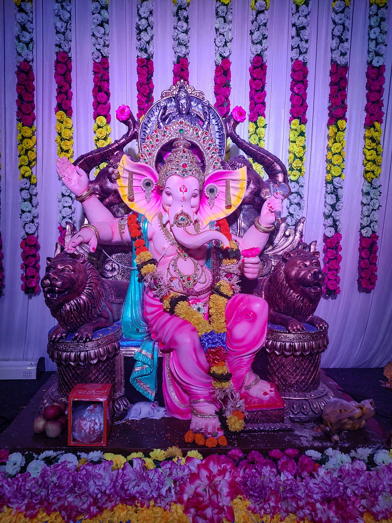 Lord Ganesha sitting statue, HD phone wallpaper