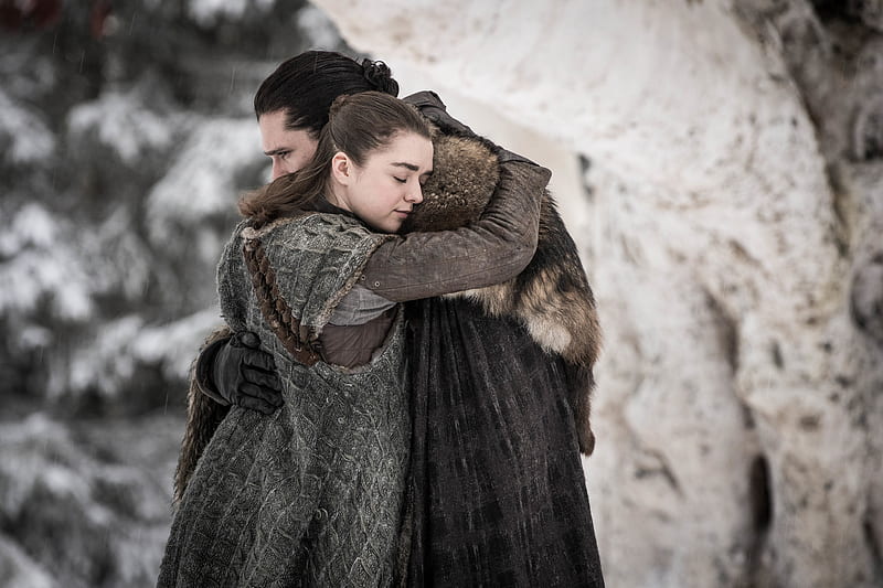 Jon Snow Meets Arya Stark in GOT Season 8, HD wallpaper