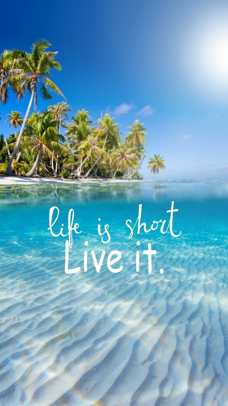 island, life is to short, HD phone wallpaper