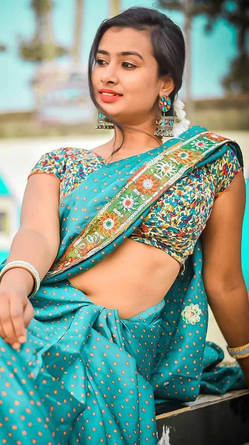 Poonam , bong model, saree lover, HD phone wallpaper