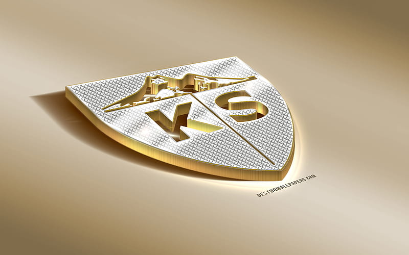 Kayserispor, Turkish football club, golden silver logo, Kayseri, Turkey, Super League, 3d golden emblem, creative 3d art, football, HD wallpaper