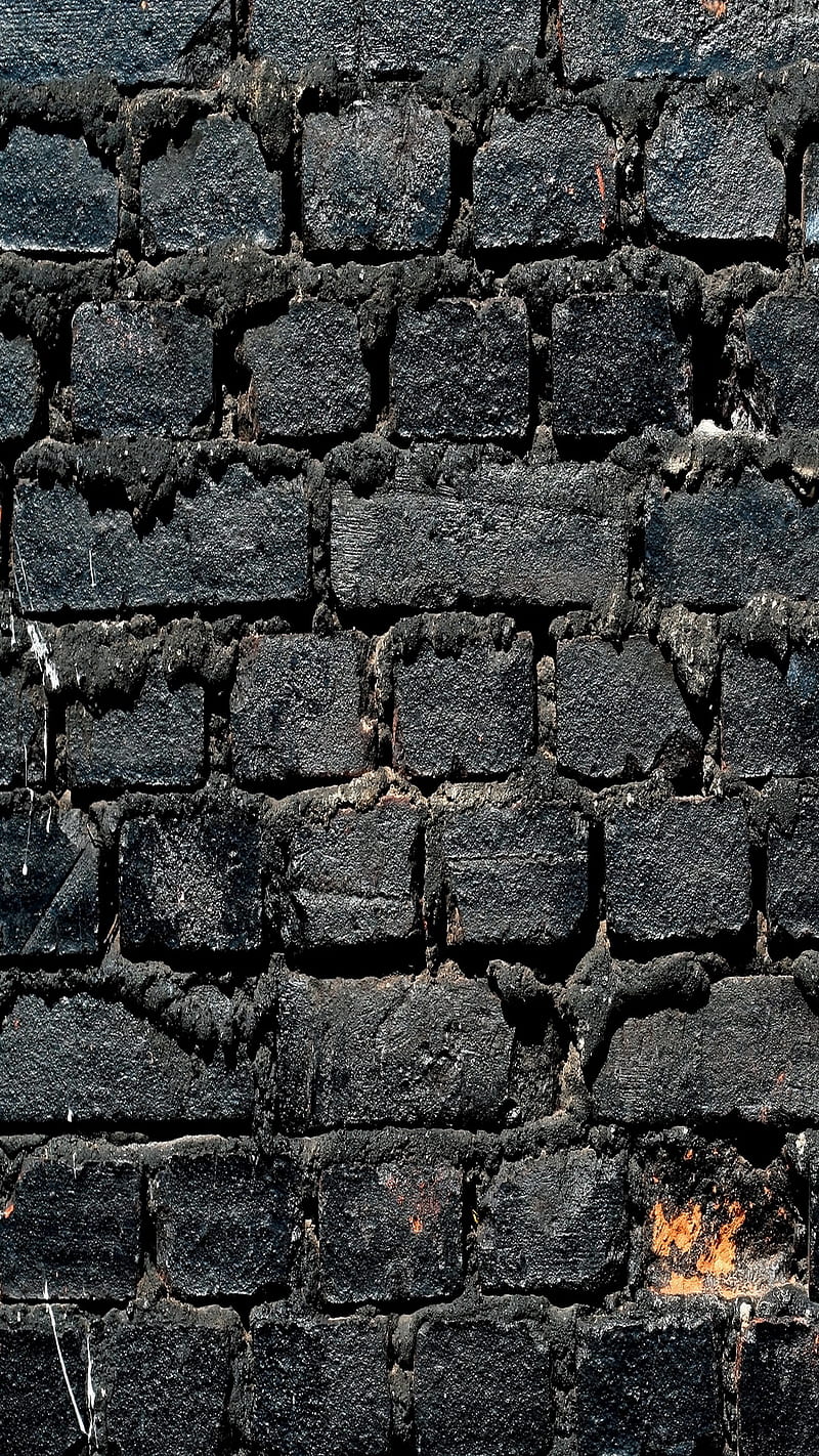 Brick Wall, black, HD phone wallpaper