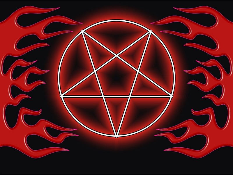 EVIL 5 RED DESIGN, red, fantasy, 3d, flames, evil, desenho, pentagram, HD  wallpaper | Peakpx
