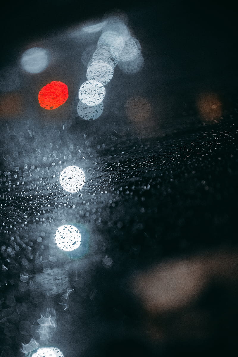 wet, drops, glare, blur, bokeh, HD phone wallpaper