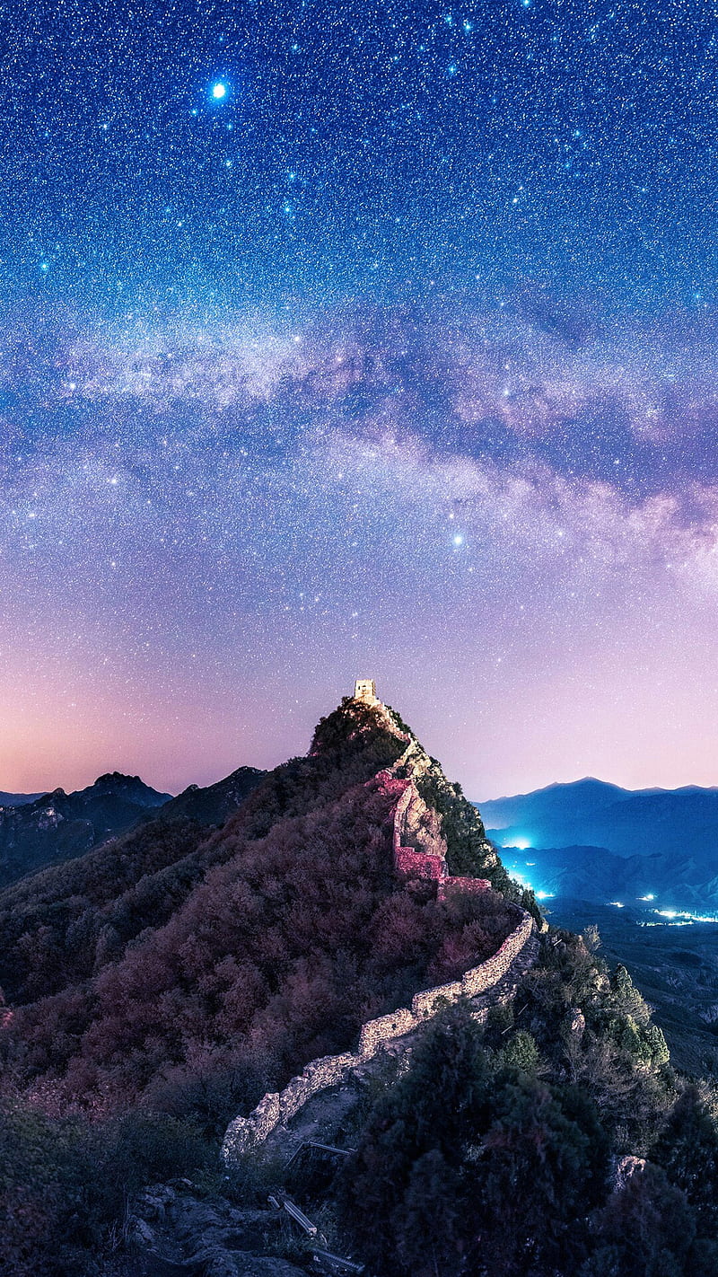 mountain, nature, landscape, sky, milky, HD phone wallpaper