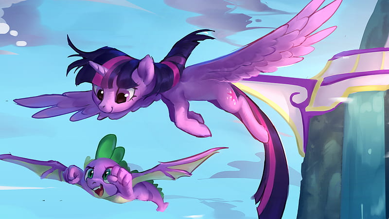 My Little Pony, My Little Pony: Friendship is Magic, Spike (My Little Pony) , Twilight Sparkle, HD wallpaper