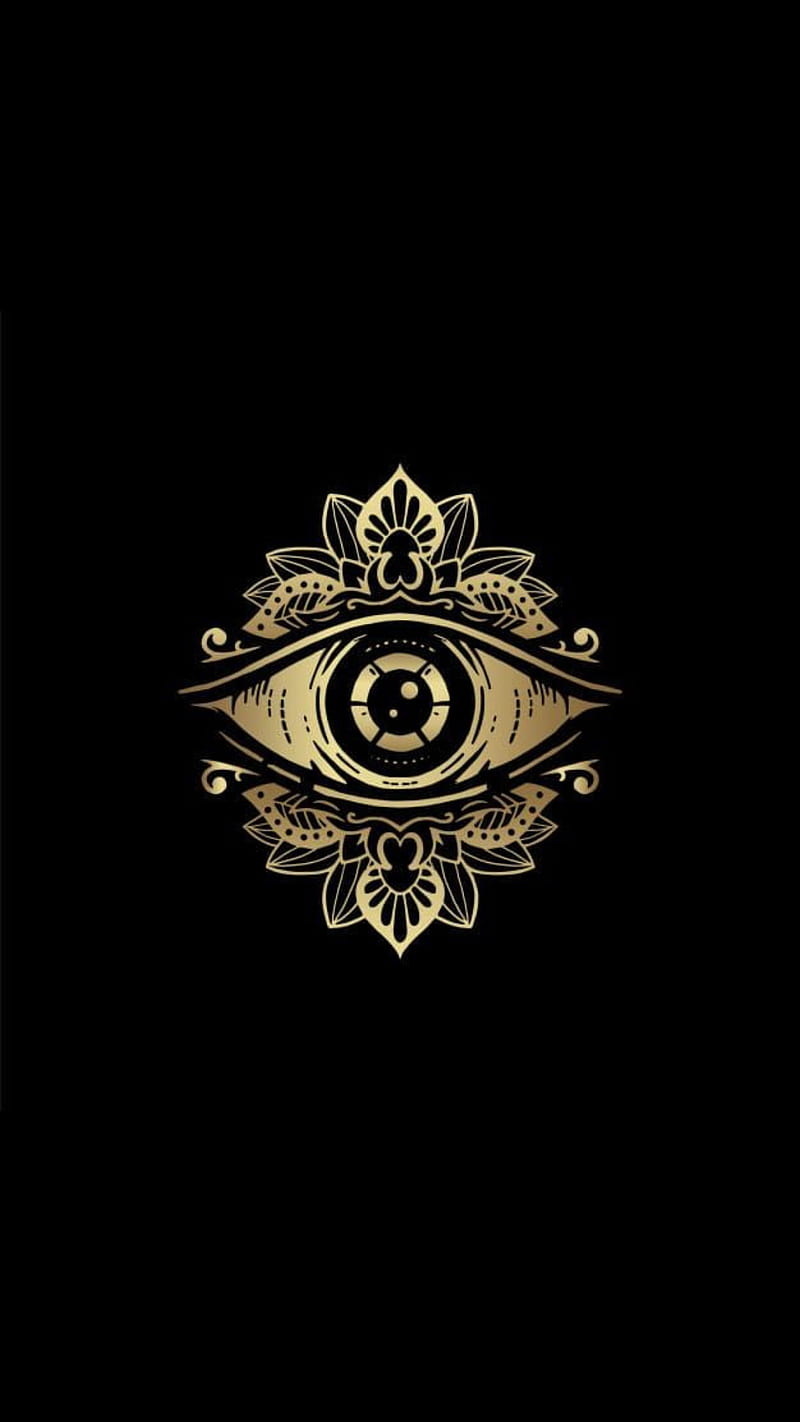 Amulet, black, eye, symbol, HD phone wallpaper