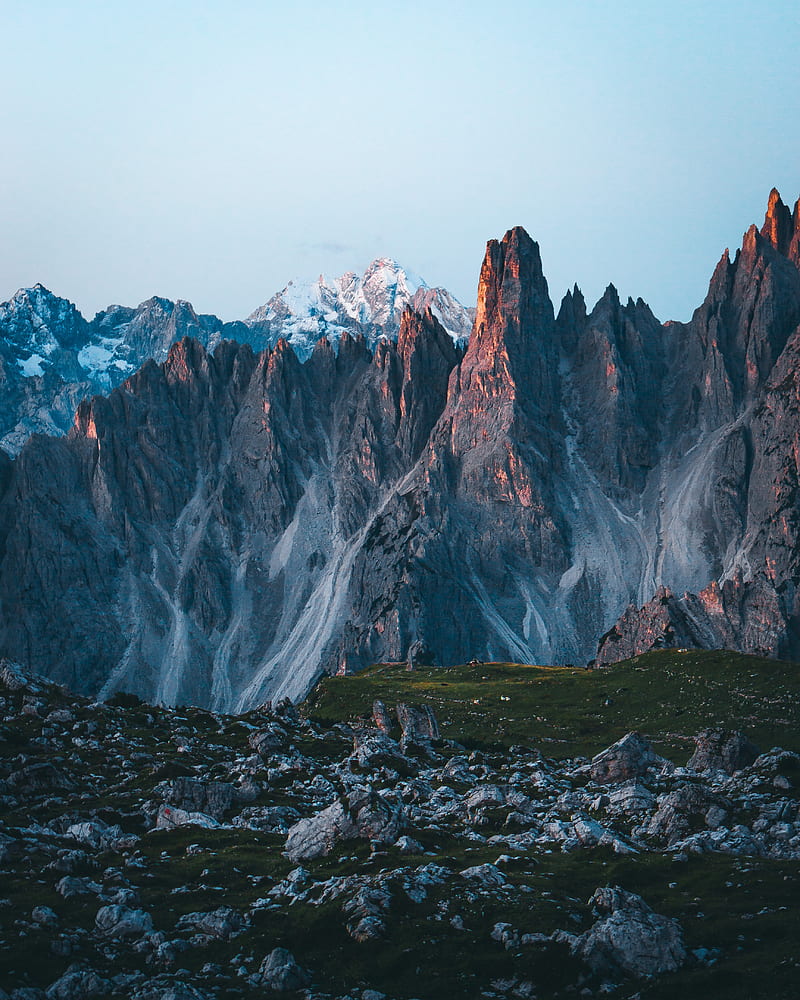 mountains, rocks, mountain range, peaks, landscape, HD phone wallpaper