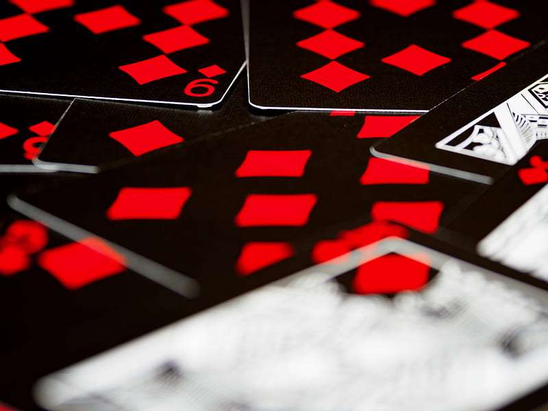 playing cards, game, gaming, red, black, HD wallpaper