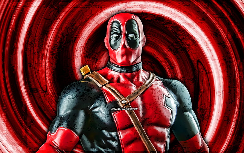 Deadpool, red grunge background, superheroes, Marvel Comics, vortex,  Deadpool, HD wallpaper | Peakpx
