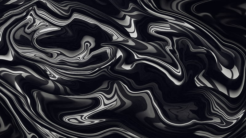 Black Color Liquid Abstract, HD wallpaper