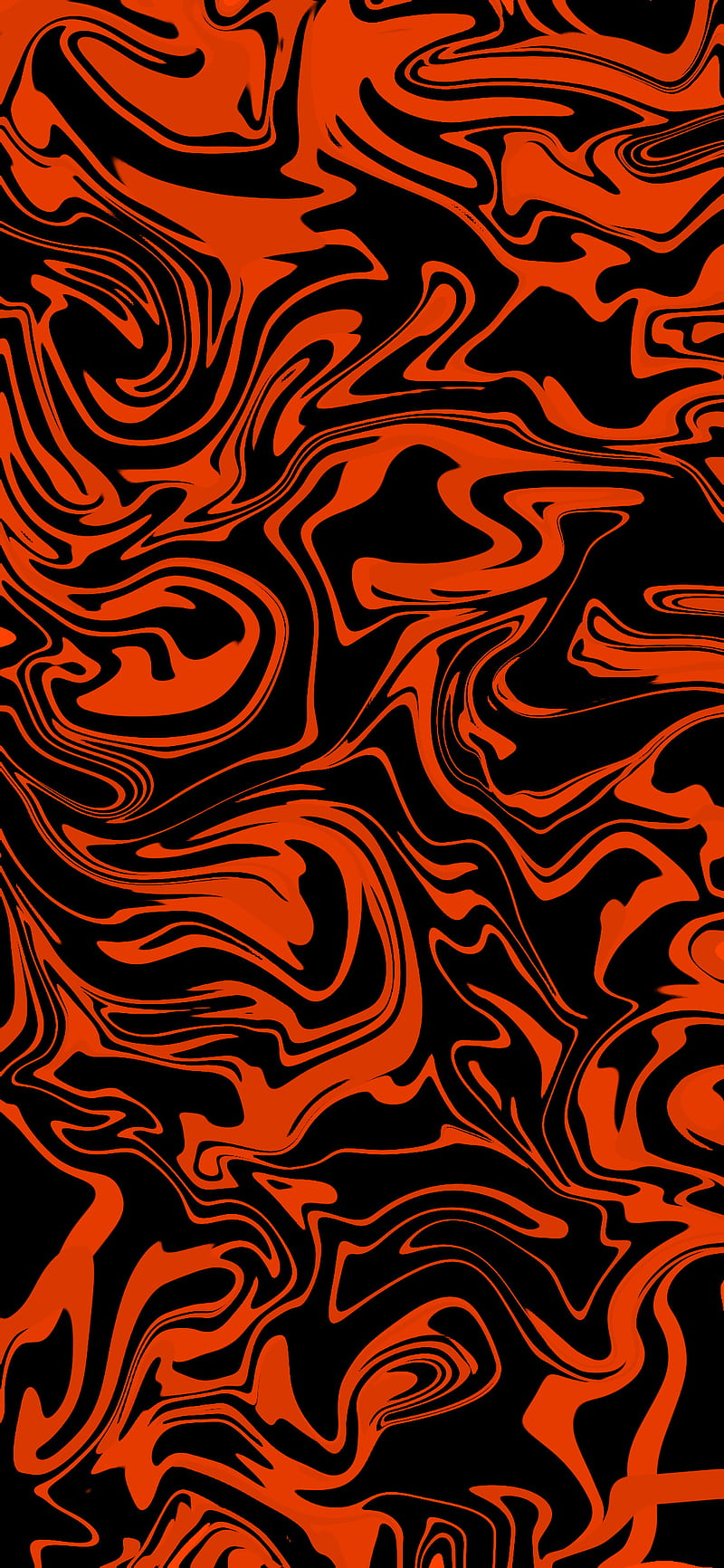 Orange Liquid Ink, art, black, HD phone wallpaper | Peakpx
