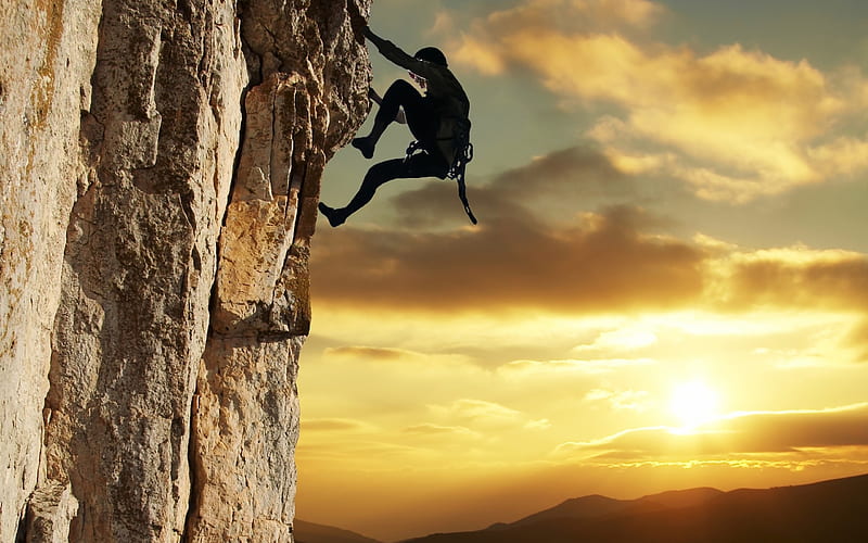 Mountain climbing - Life is movement, HD wallpaper