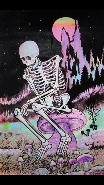 Aesthetic skeleton, aesthetic, skeleton, HD phone wallpaper