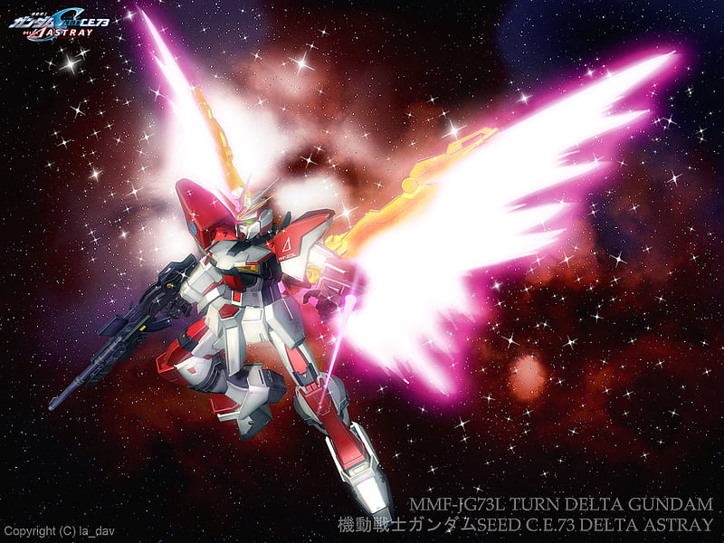 Turn Delta Gundam, gundam, red, mecha, pink, turn delta, HD wallpaper