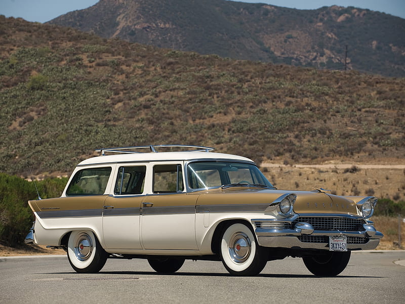 '57 Packard Clipper Country Sedan, 1957, clipper, packard, country, sedan, antique, wagon, car, station, classic, 57, HD wallpaper