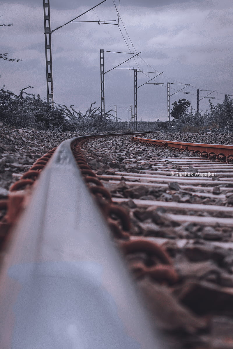 Railway Track, editing background, HD phone wallpaper