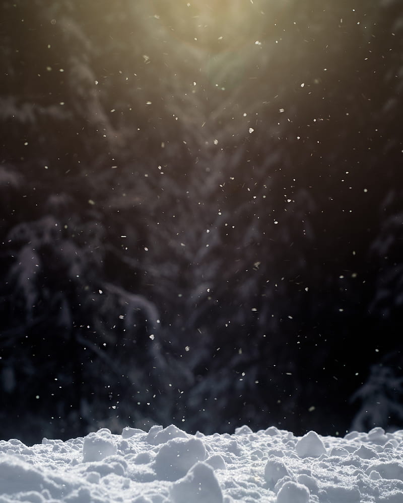 snow, snowflakes, snowfall, winter, HD phone wallpaper