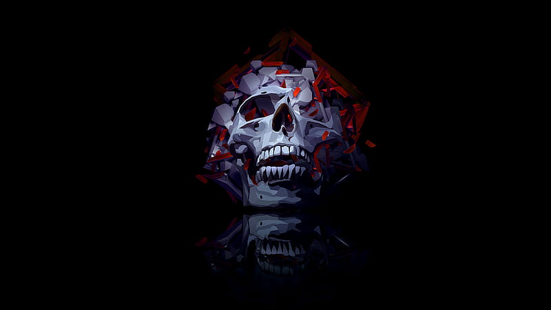 Smoky Skull, HD wallpaper