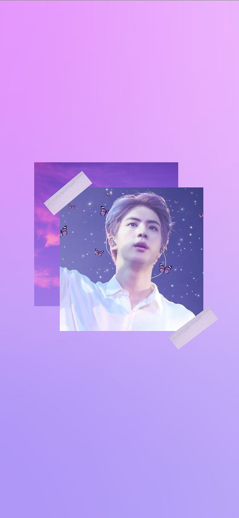Jin, aesthetic, army, bts, purple, HD phone wallpaper | Peakpx